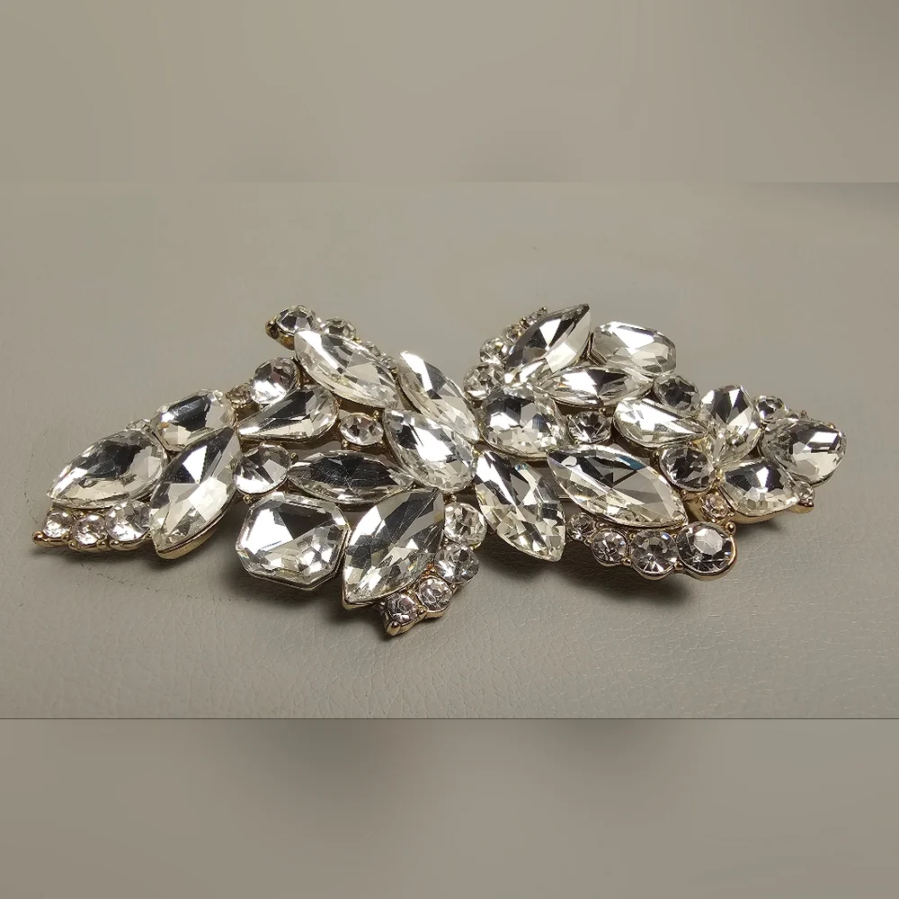 [M. Haskell For INC] Large Gold Crystal Cluster Statement Brooch/Pin